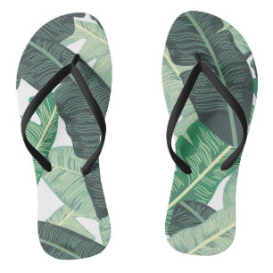 Tropical Banana Leaf pattern Thongs