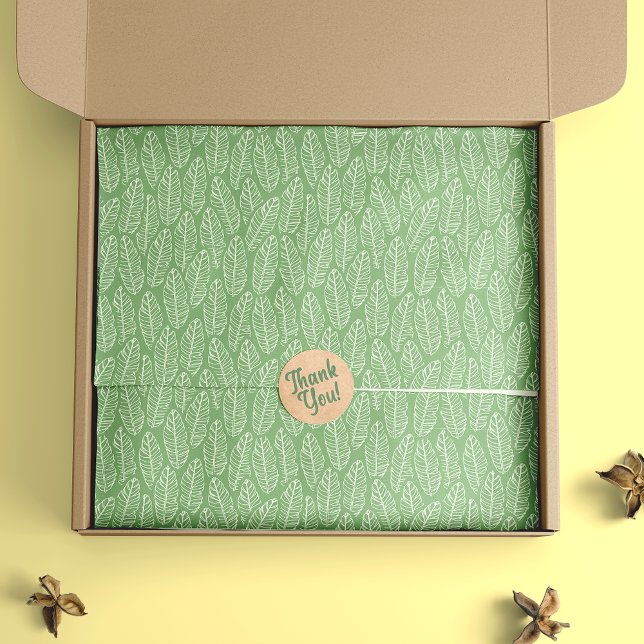 Tropical Banana Leaves Green Tissue Paper (Creator Uploaded)