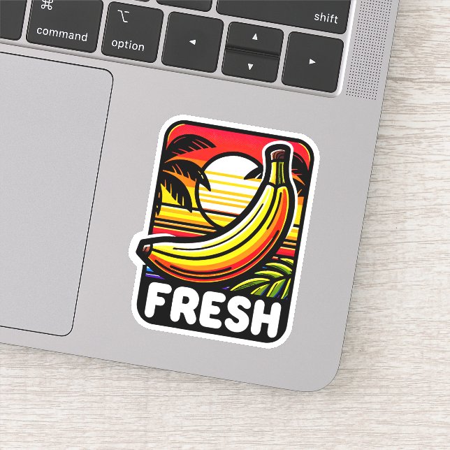 Tropical Banana Vibrant Fresh Decal Sticker (Detail)