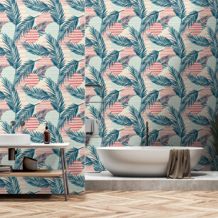 Tropical Bathroom Wallpaper