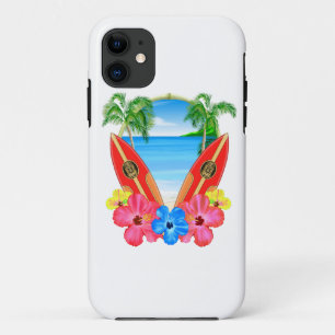 Tropical Beach And Surfboards iPhone 11 Case