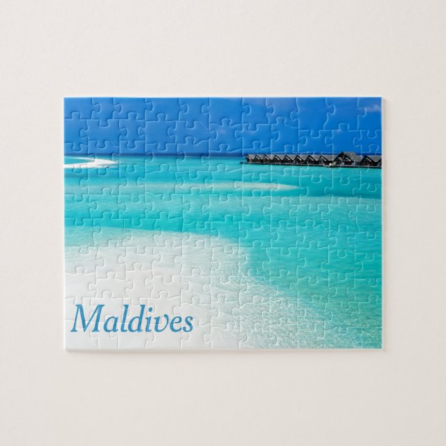 Tropical beach at Maldives Jigsaw Puzzle (Horizontal)