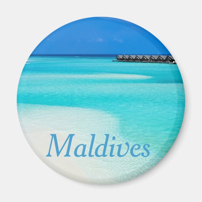 Tropical beach at Maldives Magnet (Front)