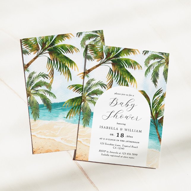 Tropical Beach Baby Shower Invitation (Creator Uploaded)