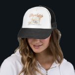 Tropical Beach | Bachelorette Bride Tribe Monogram Trucker Hat<br><div class="desc">Give this adorable hat to your bridesmaids for your bachelorette or wedding weekend! Our fun hats are the perfect way for your crew to get all the attention everywhere you and your gals go! Watercolor summer girls, fashion boho accessories and floral tropic elements: dried tropic palm leaves, flowers of white...</div>