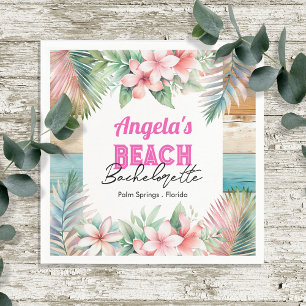 Tropical Beach Bachelorette Party Napkin