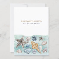 Tropical Beach Bachelorette Weekend Invitation 