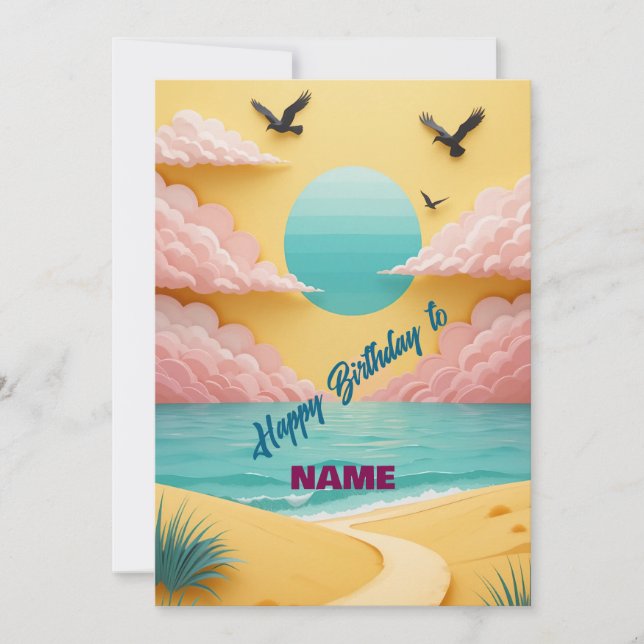 Tropical Beach Birthday (Front)