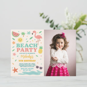 Tropical Beach Birthday Invitation & Decor for Kid