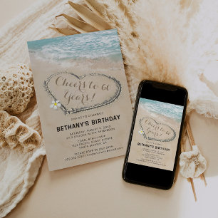 Tropical Beach Birthday Party Invitation