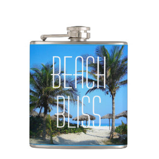 Tropical Beach Bliss Hip Flask
