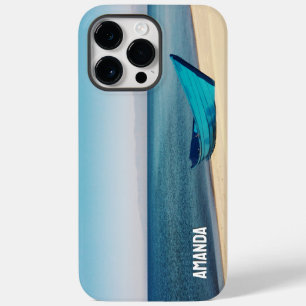 Tropical Beach Boat Sea Coast Relaxing Custom Name Case-Mate iPhone 14 Pro Max Case