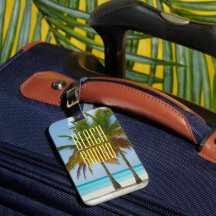 Tropical Beach Bound Luggage Tag