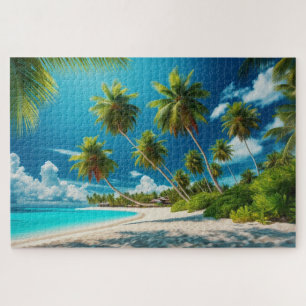 Tropical Beach - Breathtaking Scenic Landscape Jigsaw Puzzle