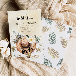 Tropical Beach Bridal Shower Invitation