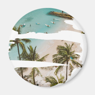 Tropical Beach Brush Strokes Magnet