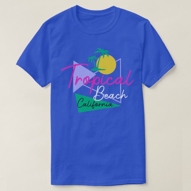 Tropical Beach California TShirt (Design Front)