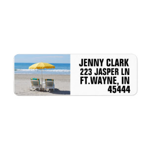TROPICAL BEACH & CHAIRS RETURN ADDRESS LABELS