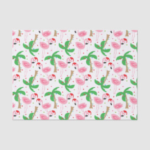 Tropical Beach Christmas Flamingos Birds Tissue Paper