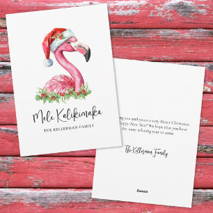 Tropical Beach Christmas Mele Kalikimaka Holiday Card