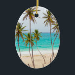 Tropical Beach Christmas Ornament<br><div class="desc">Tropical Beach Christmas Ornament</div>
