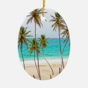 Tropical Beach Christmas Ornament