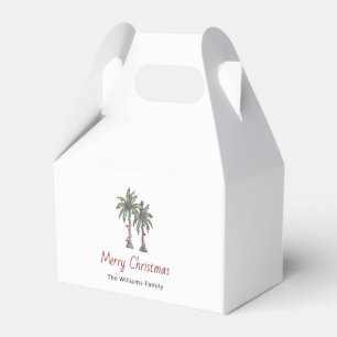 Tropical Beach Christmas Palm Trees Party  Favour Box