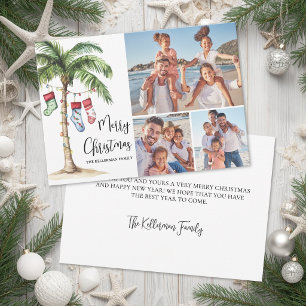 Tropical Beach Christmas Photo Holiday Card