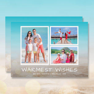 Tropical Beach Christmas Photo Holiday Card