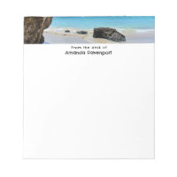 Tropical Beach Coast with a Big Rock