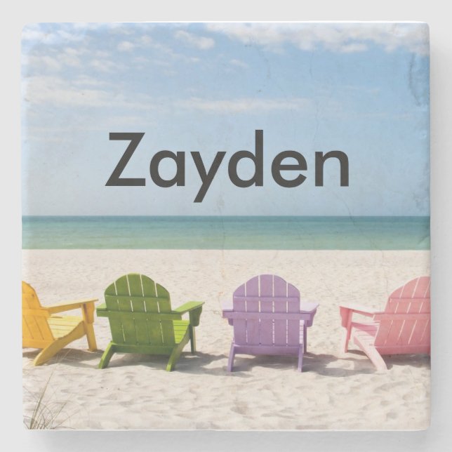 Tropical Beach Coaster Customised (Front)