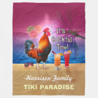 Tropical Beach Cocktail Bar Funny Rooster Chicken