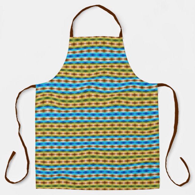 Tropical Beach Coloured Kaleidoscope Abstract Art Apron (Front)