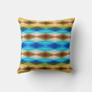 Tropical Beach Coloured Kaleidoscope Abstract Art  Cushion