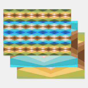 Tropical Beach Coloured Kaleidoscope Abstract Art  Wrapping Paper Sheet