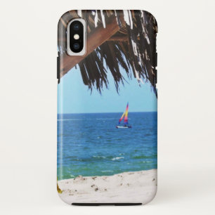Tropical Beach Colourful Sailboat iPhone X Case