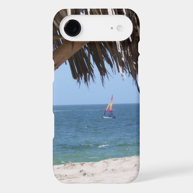 Tropical Beach Colourful Sailboat Case-Mate iPhone Case (Back)