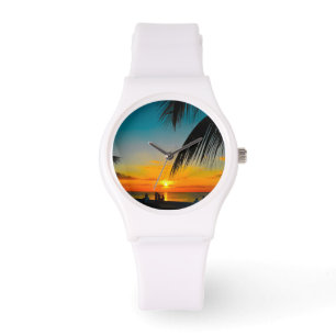 Tropical Beach Colourful SUNSET Ladies Sporty Watc Watch