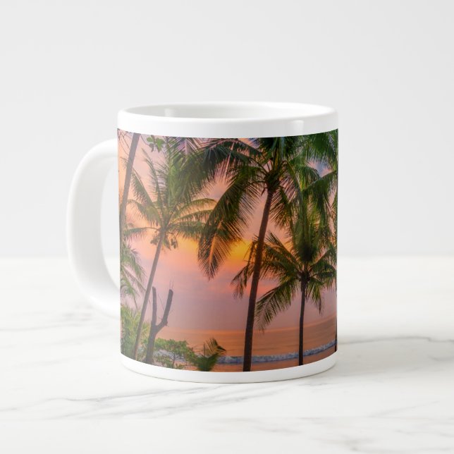 Tropical Beach | Corcovado National Park Large Coffee Mug (Front Left)