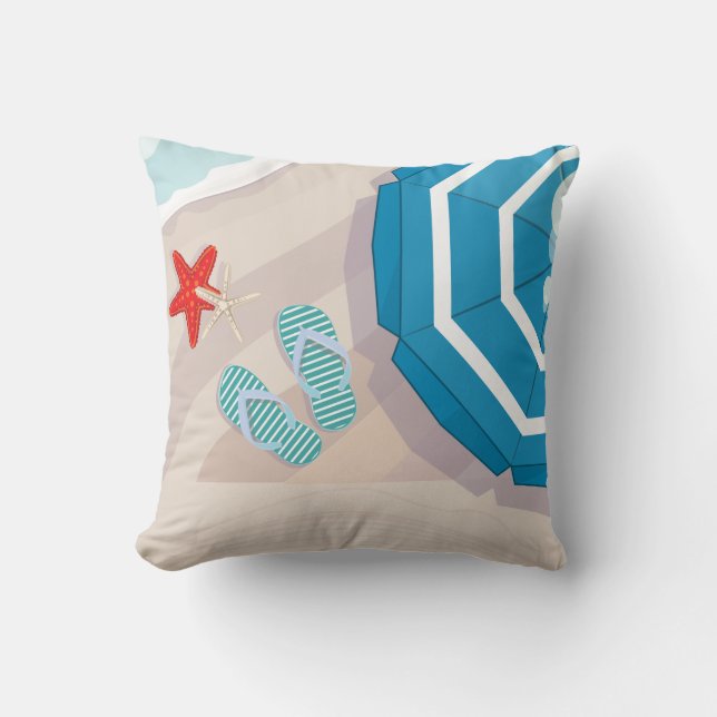 Tropical beach cushion (Front)