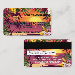 Tropical Beach   Debit Card Style