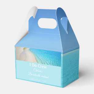 Tropical Beach Destination I Do Crew Party  Favour Box