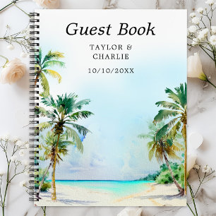 Tropical Beach Destination Wedding Guest Book