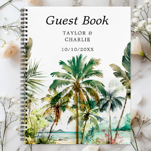 Tropical Beach Destination Wedding Guest Book