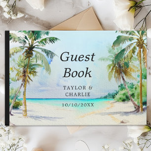 Tropical Beach Destination Wedding Guest Book