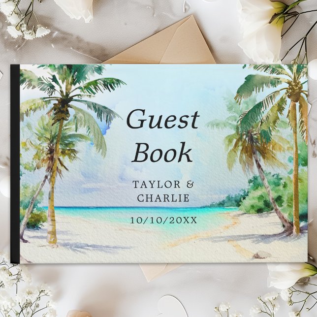 Tropical Beach Destination Wedding Guest Book (Creator Uploaded)