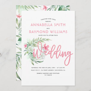 Tropical Beach   Destination Wedding Invitation