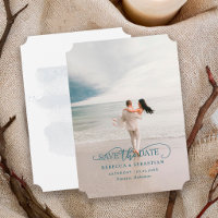 Tropical Beach Destination Wedding Photo Save The