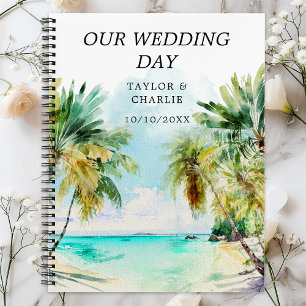 Tropical Beach Destination Wedding Planner Notebook