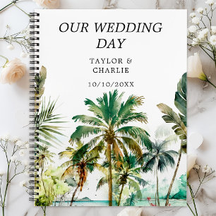 Tropical Beach Destination Wedding Planner Notebook